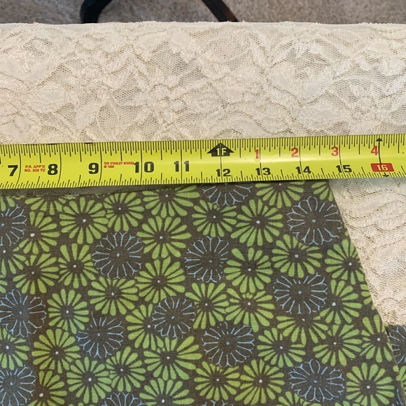 Eddie Bauer Linen Blend Skirt Women's 4 Green Gray Line floral Midi EUC - Picture 9 of 10